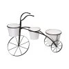 Best Pirce 🧨 Glitzhome® 2.5ft. White & Black Metal Bicycle Plant Stand 🧨
