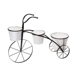 Best Pirce 🧨 Glitzhome® 2.5ft. White & Black Metal Bicycle Plant Stand 🧨