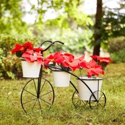 Best Pirce 𧨠Glitzhome® 2.5ft. White & Black Metal Bicycle Plant Stand 𧨠12 Best Pirce 𧨠Glitzhome® 2.5ft. White & Black Metal Bicycle Plant Stand 𧨠-Glitzhome Sales D303674S 3