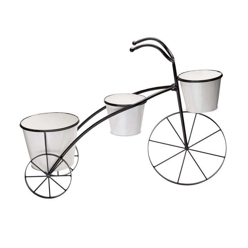 Best Pirce 𧨠Glitzhome® 2.5ft. White & Black Metal Bicycle Plant Stand 𧨠7 Best Pirce 𧨠Glitzhome® 2.5ft. White & Black Metal Bicycle Plant Stand 𧨠- Image 5