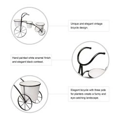 Best Pirce 𧨠Glitzhome® 2.5ft. White & Black Metal Bicycle Plant Stand 𧨠16 Best Pirce 𧨠Glitzhome® 2.5ft. White & Black Metal Bicycle Plant Stand 𧨠-Glitzhome Sales D303674S 7