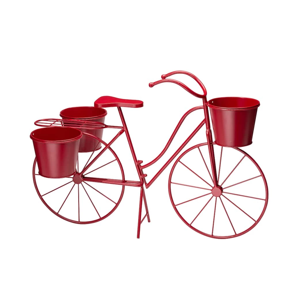 Cheap 𧨠Glitzhome® 2.5ft Red Metal Bicycle Plant Stand β 7 Cheap 𧨠Glitzhome® 2.5ft Red Metal Bicycle Plant Stand β - Image 5