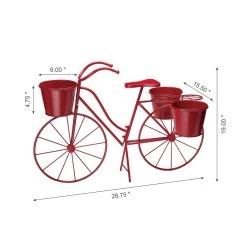 Cheap 𧨠Glitzhome® 2.5ft Red Metal Bicycle Plant Stand β 17 Cheap 𧨠Glitzhome® 2.5ft Red Metal Bicycle Plant Stand β -Glitzhome Sales D303679S 8