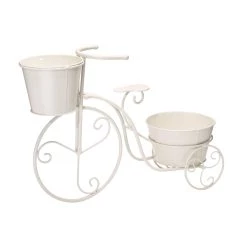 Brand new 🔔 Glitzhome® 21.5'' White Metal Bicycle Plant Stand 🌟