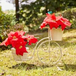 Brand new π Glitzhome® 21.5'' White Metal Bicycle Plant Stand π 12 Brand new π Glitzhome® 21.5'' White Metal Bicycle Plant Stand π -Glitzhome Sales D303681S 3