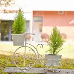 Brand new π Glitzhome® 21.5'' White Metal Bicycle Plant Stand π 13 Brand new π Glitzhome® 21.5'' White Metal Bicycle Plant Stand π -Glitzhome Sales D303681S 4