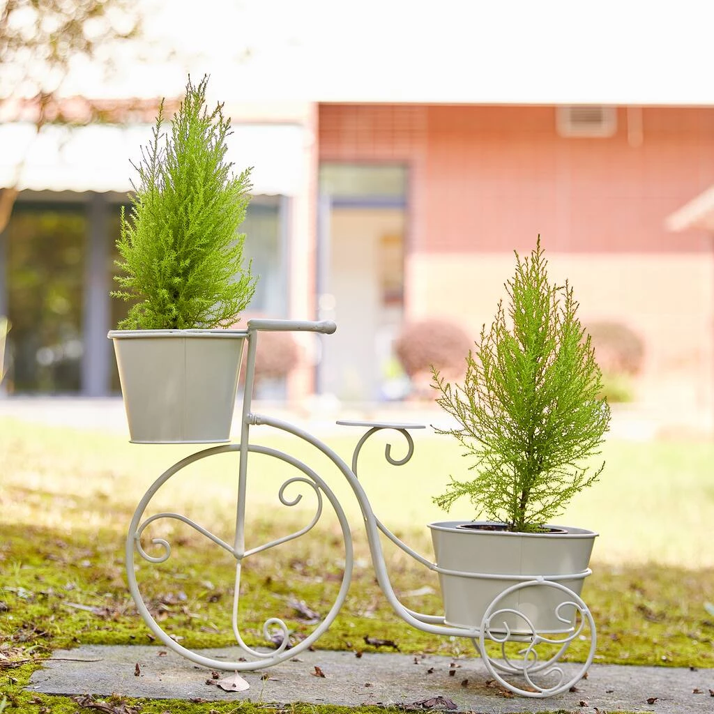 Brand new π Glitzhome® 21.5'' White Metal Bicycle Plant Stand π 6 Brand new π Glitzhome® 21.5'' White Metal Bicycle Plant Stand π - Image 4