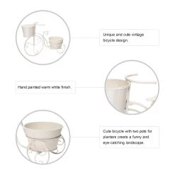 Brand new π Glitzhome® 21.5'' White Metal Bicycle Plant Stand π 16 Brand new π Glitzhome® 21.5'' White Metal Bicycle Plant Stand π -Glitzhome Sales D303681S 7