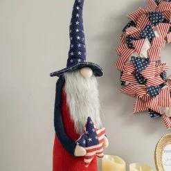 Outlet π Glitzhome® 28" Patriotic Fabric Gnome Decoration 𧨠13 Outlet π Glitzhome® 28" Patriotic Fabric Gnome Decoration 𧨠-Glitzhome Sales D329928S 4