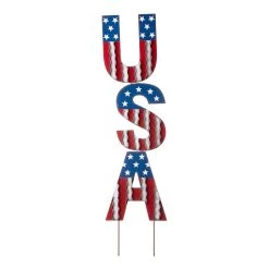Promo ⭐ Glitzhome® 46" Metal U.S.A. Yard Stake 🤩