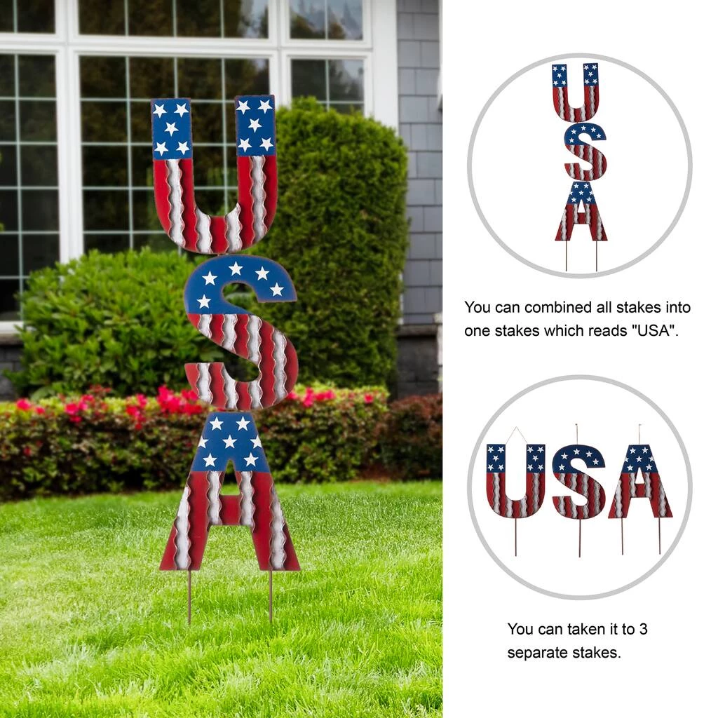 Promo β Glitzhome® 46" Metal U.S.A. Yard Stake π€© 5 Promo β Glitzhome® 46" Metal U.S.A. Yard Stake π€© - Image 3