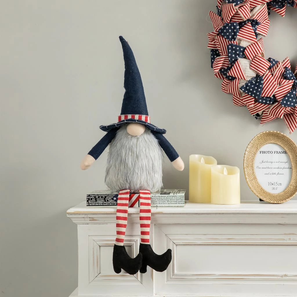 Brand new π Glitzhome® 24" Patriotic Fabric Sitting Gnome Decoration β¨ 5 Brand new π Glitzhome® 24" Patriotic Fabric Sitting Gnome Decoration β¨ - Image 3