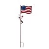 Flash Sale ✨ Glitzhome® 42" Metal American Flag Yard Stake with Solar Lights ✨