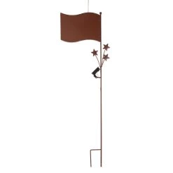 Flash Sale ✨ Glitzhome® 42" Metal American Flag Yard Stake with Solar Lights ✨ -Glitzhome Sales D329933S 7