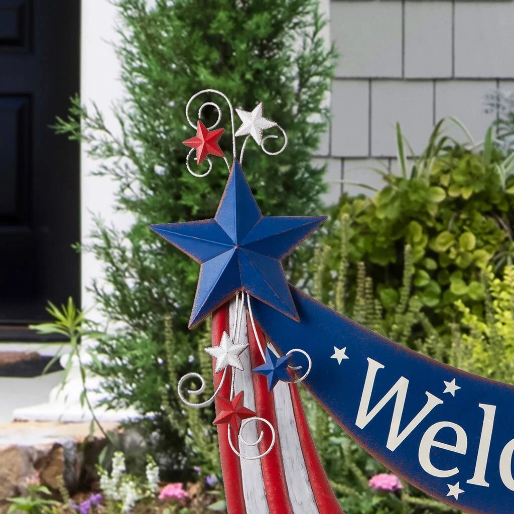 New β Glitzhome® 36" Metal Stars & Stripes Yard Stake π 8 New β Glitzhome® 36" Metal Stars & Stripes Yard Stake π - Image 6