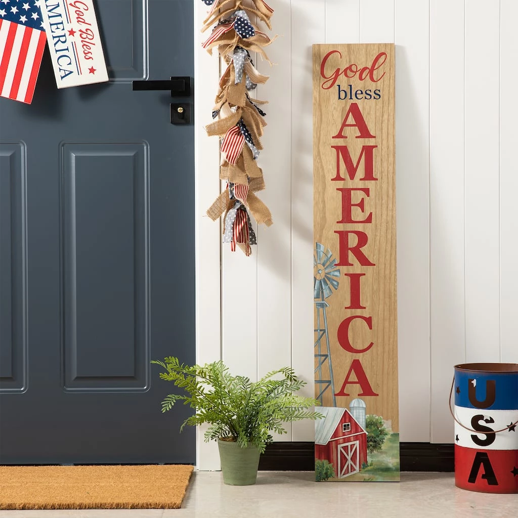 Best reviews of ✔️ Glitzhome® 42" Wooden Patriotic Porch Sign 🧨 5 Best reviews of ✔️ Glitzhome® 42" Wooden Patriotic Porch Sign 🧨 - Image 3
