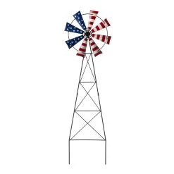 Best Pirce π Glitzhome® 41" Stars & Stripes Metal Wind Spinner Yard Stake β¨