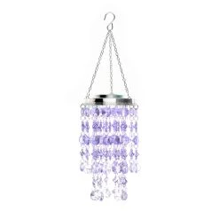Best reviews of 🌟 Glitzhome® 19" Solar Lighted Transparent Jewel Beaded Hanging Décor 💯
