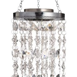 Best reviews of 🌟 Glitzhome® 19" Solar Lighted Transparent Jewel Beaded Hanging Décor 💯 -Glitzhome Sales D330006S 7