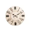 Best deal 🥰 Glitzhome® 32" Oversized Farmhouse White Wooden Wall Clock 🎉 -Glitzhome Sales D353144S 1