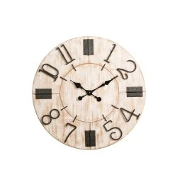 Best deal 🥰 Glitzhome® 32" Oversized Farmhouse White Wooden Wall Clock 🎉