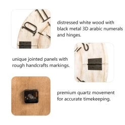 Best deal π₯° Glitzhome® 32" Oversized Farmhouse White Wooden Wall Clock π 14 Best deal π₯° Glitzhome® 32" Oversized Farmhouse White Wooden Wall Clock π -Glitzhome Sales D353144S 5