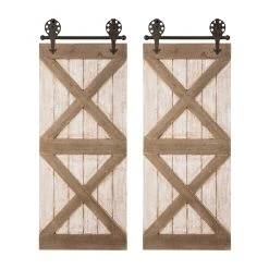 Hot Sale ⭐ Glitzhome® Farmhouse Barn Door Wall Décor, 2ct. 👍