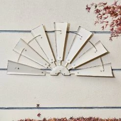 Cheap 😍 Glitzhome® 32" Beige Half Wind Spinner Wall Décor 😀 -Glitzhome Sales D353156S 4