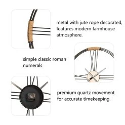 Coupon 🤩 Glitzhome® 32" Oversized Modern Farmhouse Metal Wall Clock 🥰 -Glitzhome Sales D353161S 4