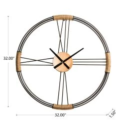 Coupon 🤩 Glitzhome® 32" Oversized Modern Farmhouse Metal Wall Clock 🥰 -Glitzhome Sales D353161S 5