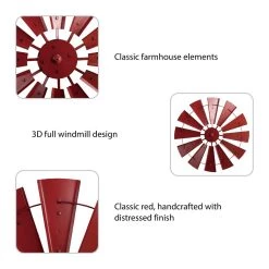 Coupon ๐ Glitzhome® 28.5" Red Metal Wind Spinner Wall Décor ๐งจ 15 Coupon ๐ Glitzhome® 28.5" Red Metal Wind Spinner Wall Décor ๐งจ -Glitzhome Sales D353171S 6