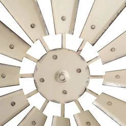 Buy 🛒 Glitzhome® 28.5" Beige Metal Wind Spinner Wall Décor 🔥 -Glitzhome Sales D353172S 7