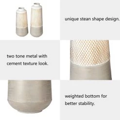 Best reviews of β¨ Glitzhome® Textured Metal Modern Vase Set π― 12 Best reviews of β¨ Glitzhome® Textured Metal Modern Vase Set π― -Glitzhome Sales D353186S 4