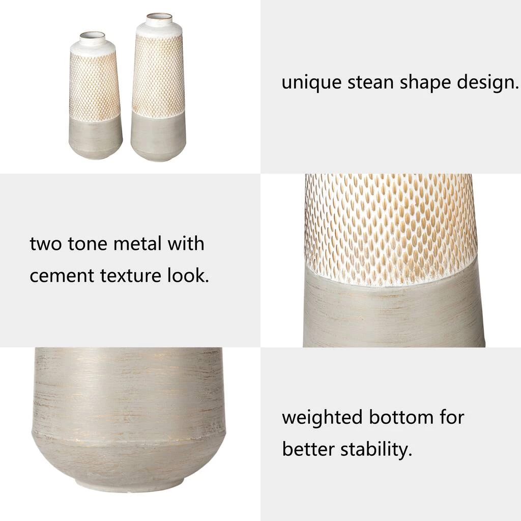 Best reviews of β¨ Glitzhome® Textured Metal Modern Vase Set π― 6 Best reviews of β¨ Glitzhome® Textured Metal Modern Vase Set π― - Image 4