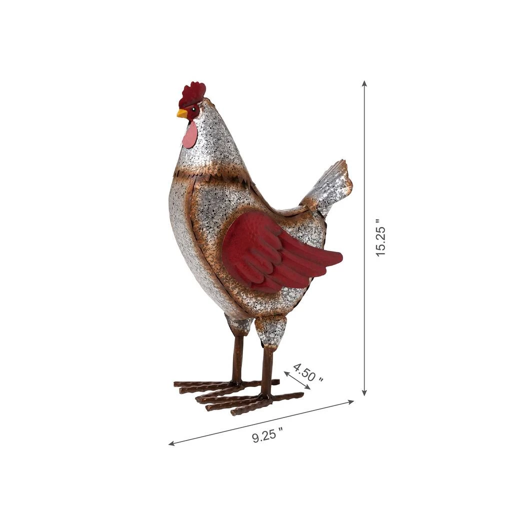 Brand new π Glitzhome® 15" Galvanized Metal Hen Statue π€© 8 Brand new π Glitzhome® 15" Galvanized Metal Hen Statue π€© - Image 6