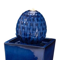 Flash Sale 🤩 Glitzhome® 36" LED Artichoke Pedestal Ceramic Fountain 😀 -Glitzhome Sales D368461S 5