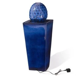 Flash Sale 🤩 Glitzhome® 36" LED Artichoke Pedestal Ceramic Fountain 😀 -Glitzhome Sales D368461S 8