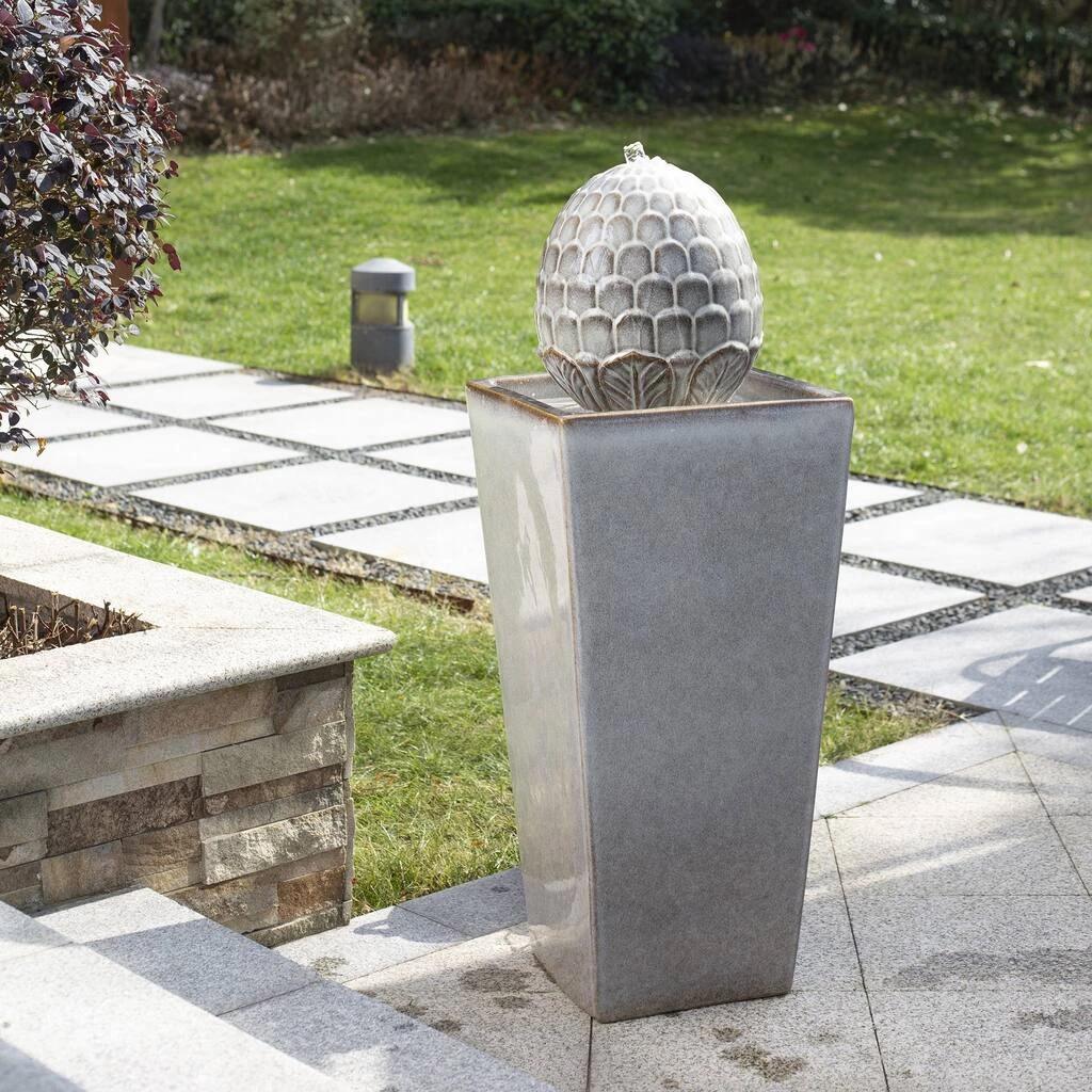 Brand new π₯° Glitzhome® 36" Oversized Sand Beige LED Ceramic Pedestal Fountain π€© 4 Brand new π₯° Glitzhome® 36" Oversized Sand Beige LED Ceramic Pedestal Fountain π€© - Image 2