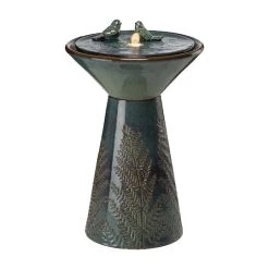 Cheapest 🛒 Glitzhome® 27.5" LED Bird Pedestal Ceramic Fountain ⭐ -Glitzhome Sales D368466S 1
