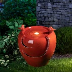 Cheapest π Glitzhome® 19.5" Red Birds LED Ceramic Fountain π 14 Cheapest π Glitzhome® 19.5" Red Birds LED Ceramic Fountain π -Glitzhome Sales D368468S 5