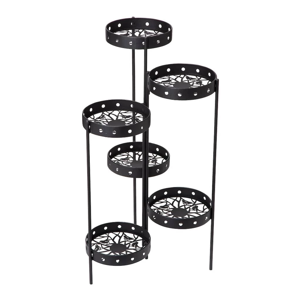 Cheap π Glitzhome® 6-Tier Black Metal Plant Stand π 3 Cheap π Glitzhome® 6-Tier Black Metal Plant Stand π