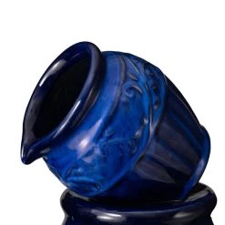 Cheap 👍 Glitzhome® 27" 4-Tier Cobalt Blue LED Ceramic Fountain 👍 -Glitzhome Sales D368474S 5