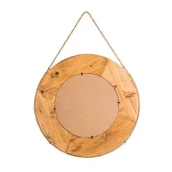 Outlet 🔔 Glitzhome® 30" Coastal Lifebuoy Wood Wall Mirror ✨ -Glitzhome Sales D383176S 5