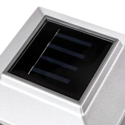 Brand new ✔️ Glitzhome® 5.75" Silver Solar Powered LED Fence Post Cap Lights Set ⭐ -Glitzhome Sales D383178S 8