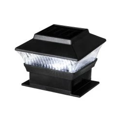 Best Sale ✔️ Glitzhome® 5.75" Black Solar Powered LED Fence Post Cap Lights Set ⭐ -Glitzhome Sales D383180S 6