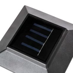 Best Sale ✔️ Glitzhome® 5.75" Black Solar Powered LED Fence Post Cap Lights Set ⭐ -Glitzhome Sales D383180S 8