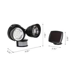 Best Sale 😍 Glitzhome® 8.25" Solar Powered Dual-Head LED Motion Sensor Security Flood Light 🎉 -Glitzhome Sales D383184S 4
