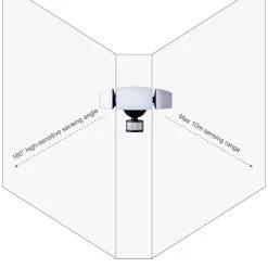 Discount 😀 Glitzhome® 12.5" Solar Powered Triple-Head LED Motion Sensor Security Flood Light 🧨 -Glitzhome Sales D383185S 5