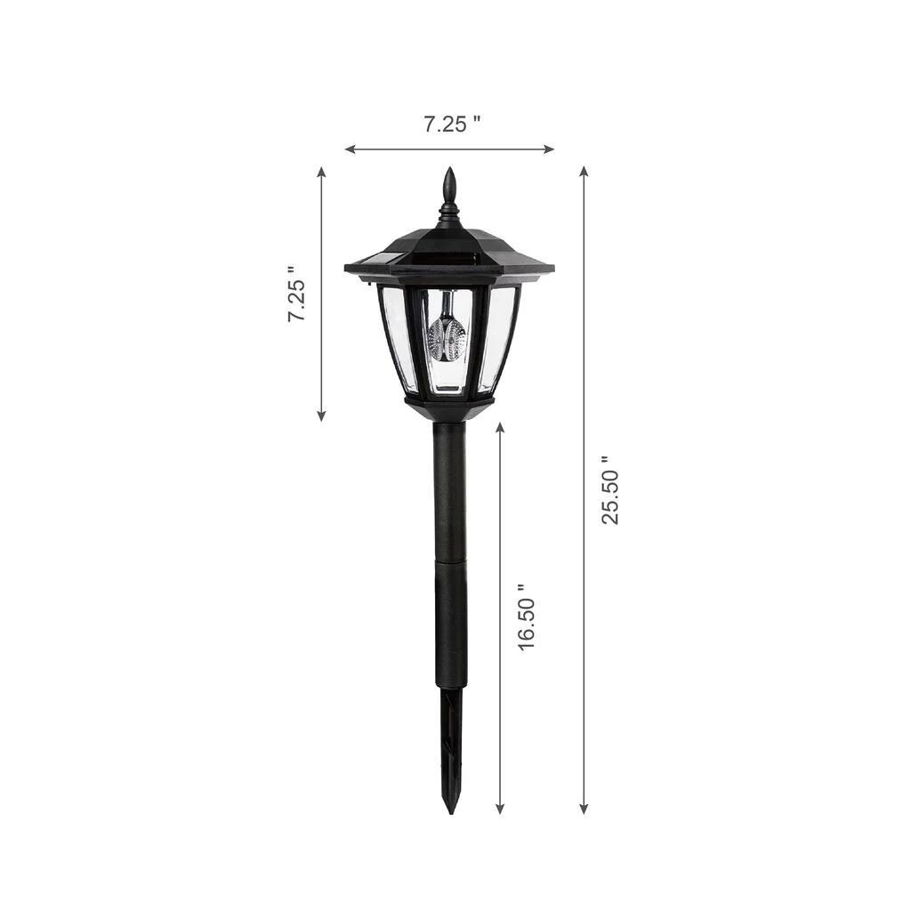 Best Sale π Glitzhome® 25.5" Solar Powered LED Light with Ground Stake & Mounting Pole π 6 Best Sale π Glitzhome® 25.5" Solar Powered LED Light with Ground Stake & Mounting Pole π - Image 4