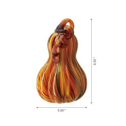 Discount 😀 Glitzhome® 8.5" Multi Striped Glass Gourd 🧨 -Glitzhome Sales D401472S 3